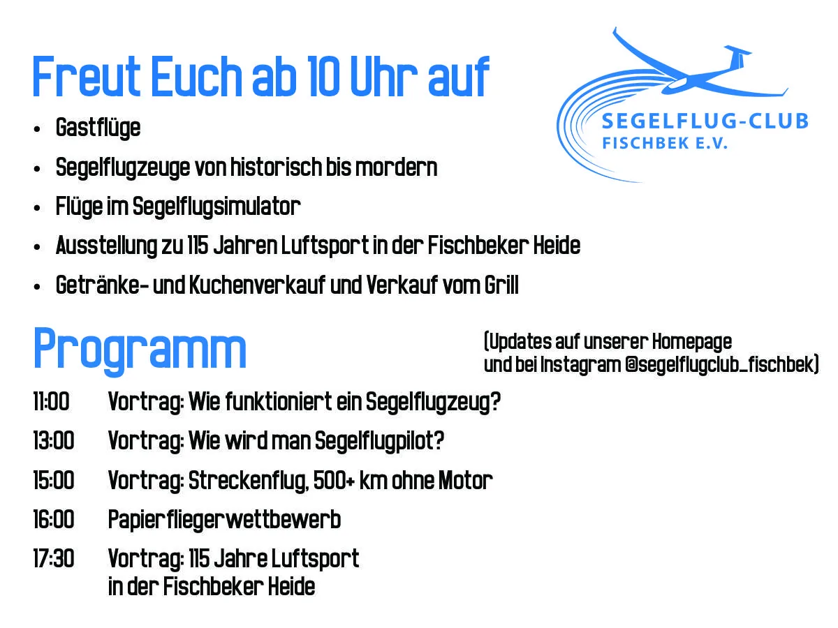 Flugplatzfest zum 75-jährigen Jubiläum – Einladung