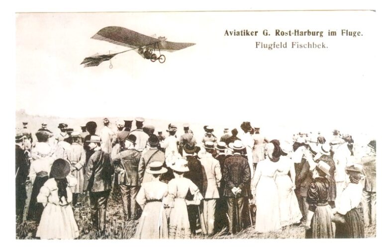 Flugvorführung Postkarte um 1912