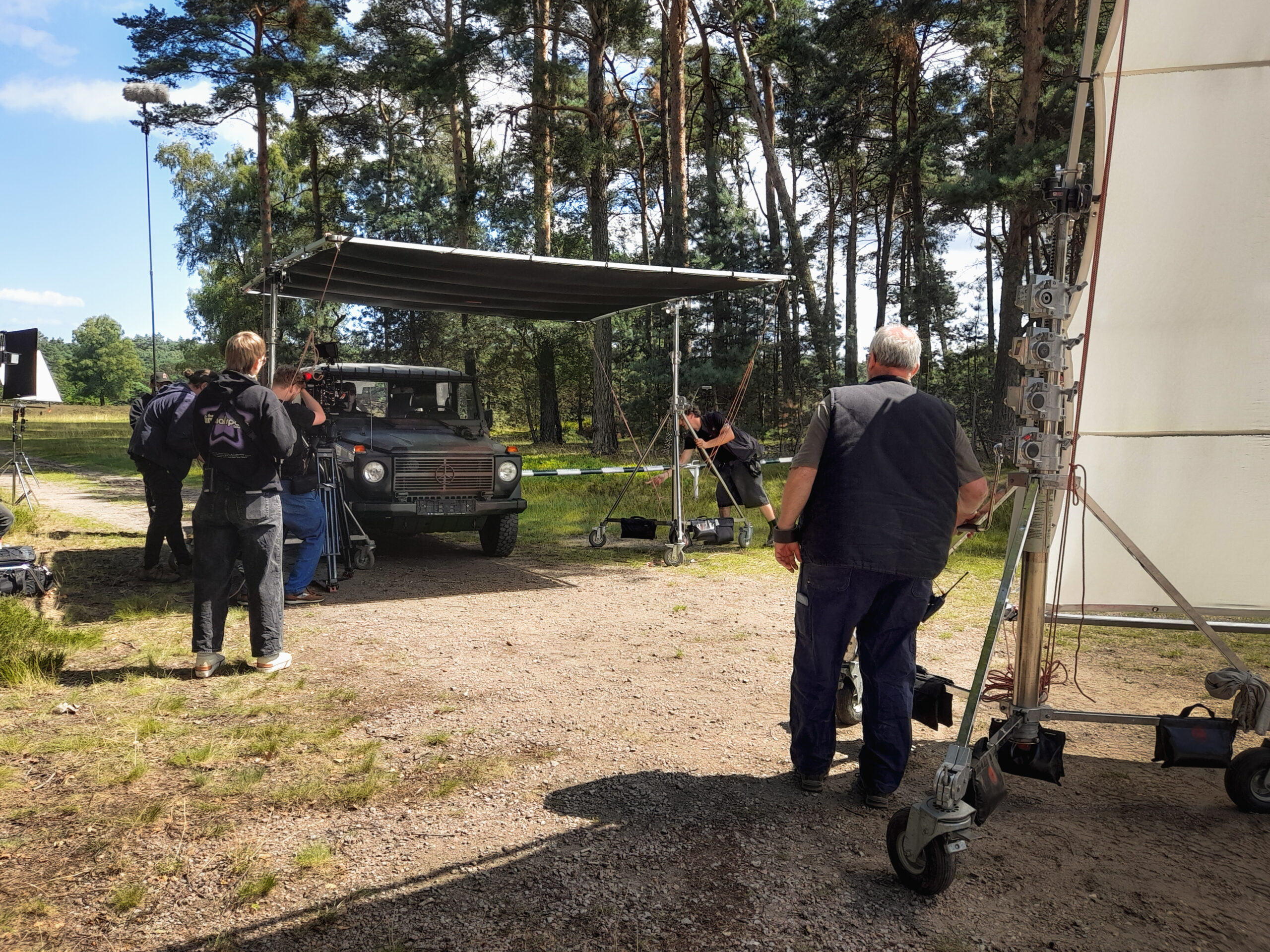 Filmteam bei den Dreharbeiten