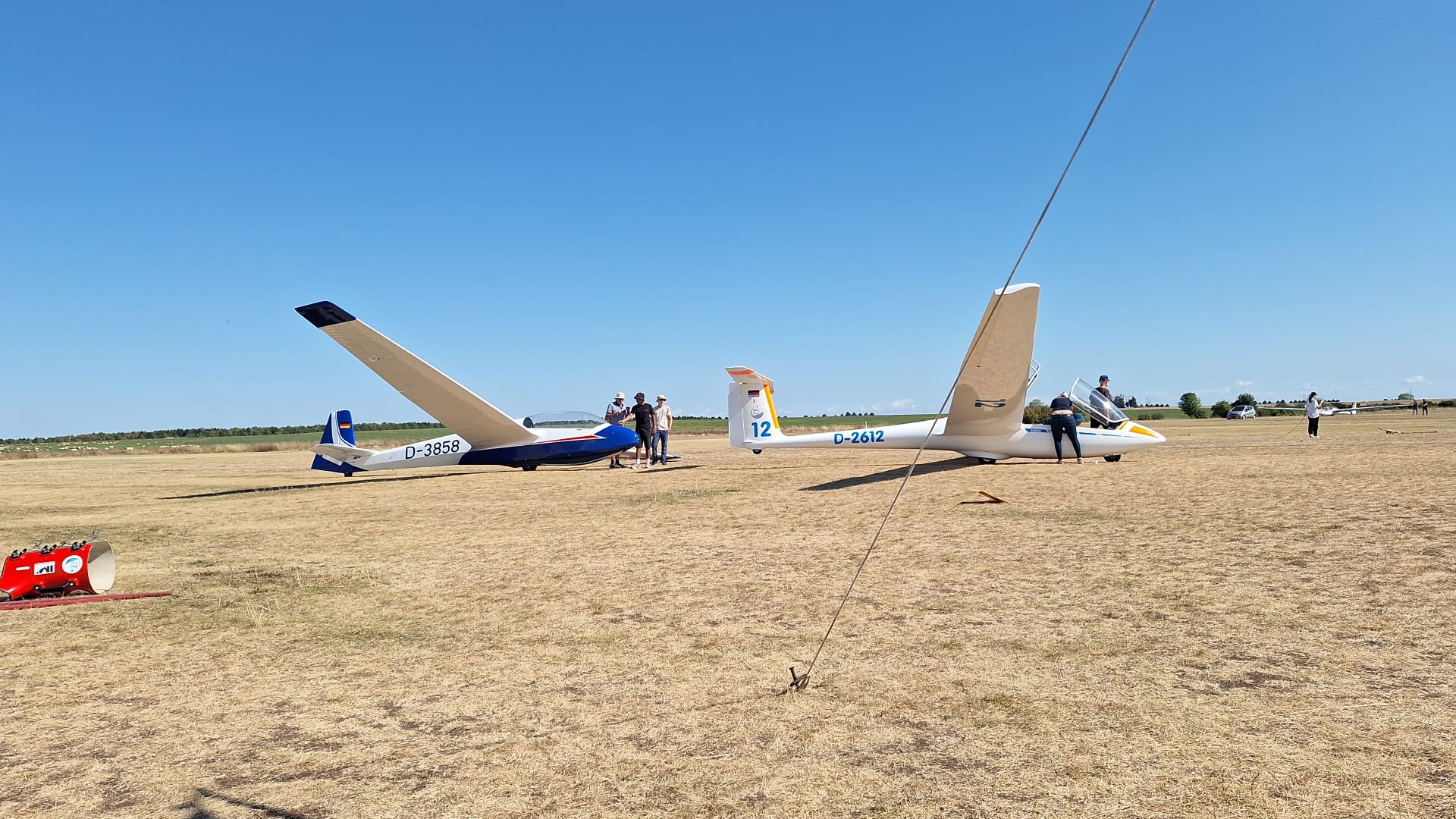 Flugbetrieb im Fliegerlager in Laucha
