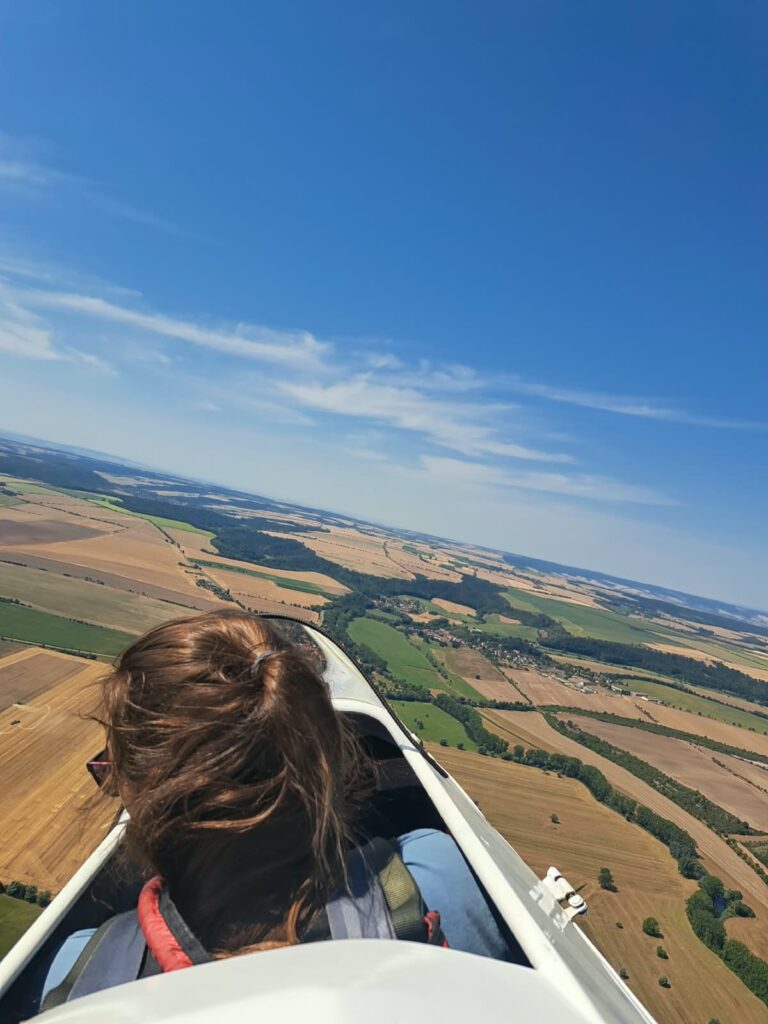 Flug in offenem Cockpit in Laucha