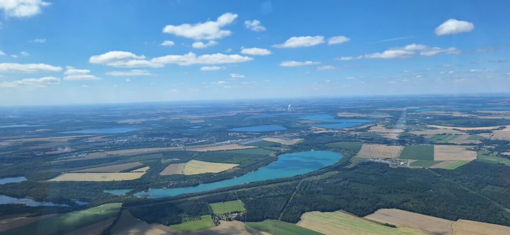Aussicht vom Überlandflug aus dem Fliegerlager